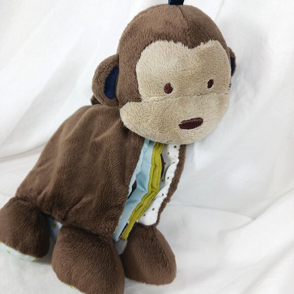 Carter's Baby Soft Book Brown Monkey Plush Stuffed Animal Rattle Crinkle Pages - Picture 3 of 8